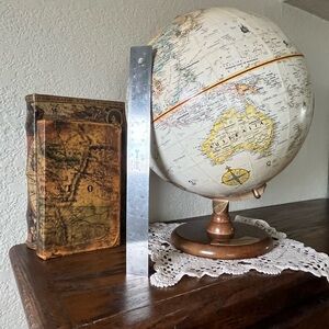 Replogle Vintage 15” World Globe on Hardwood Base | Classic Decor